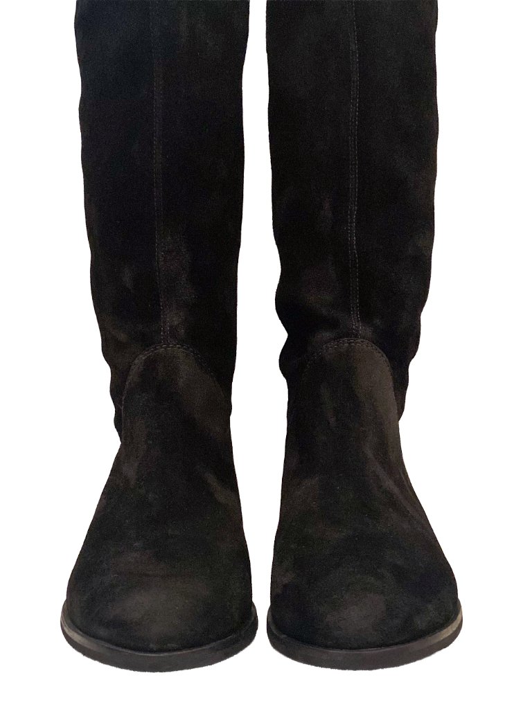 Gianni Bini Black Suede Knee High Riding Boots "Love-It" Flat Low Heel Sz 9m — image 4 of 8
